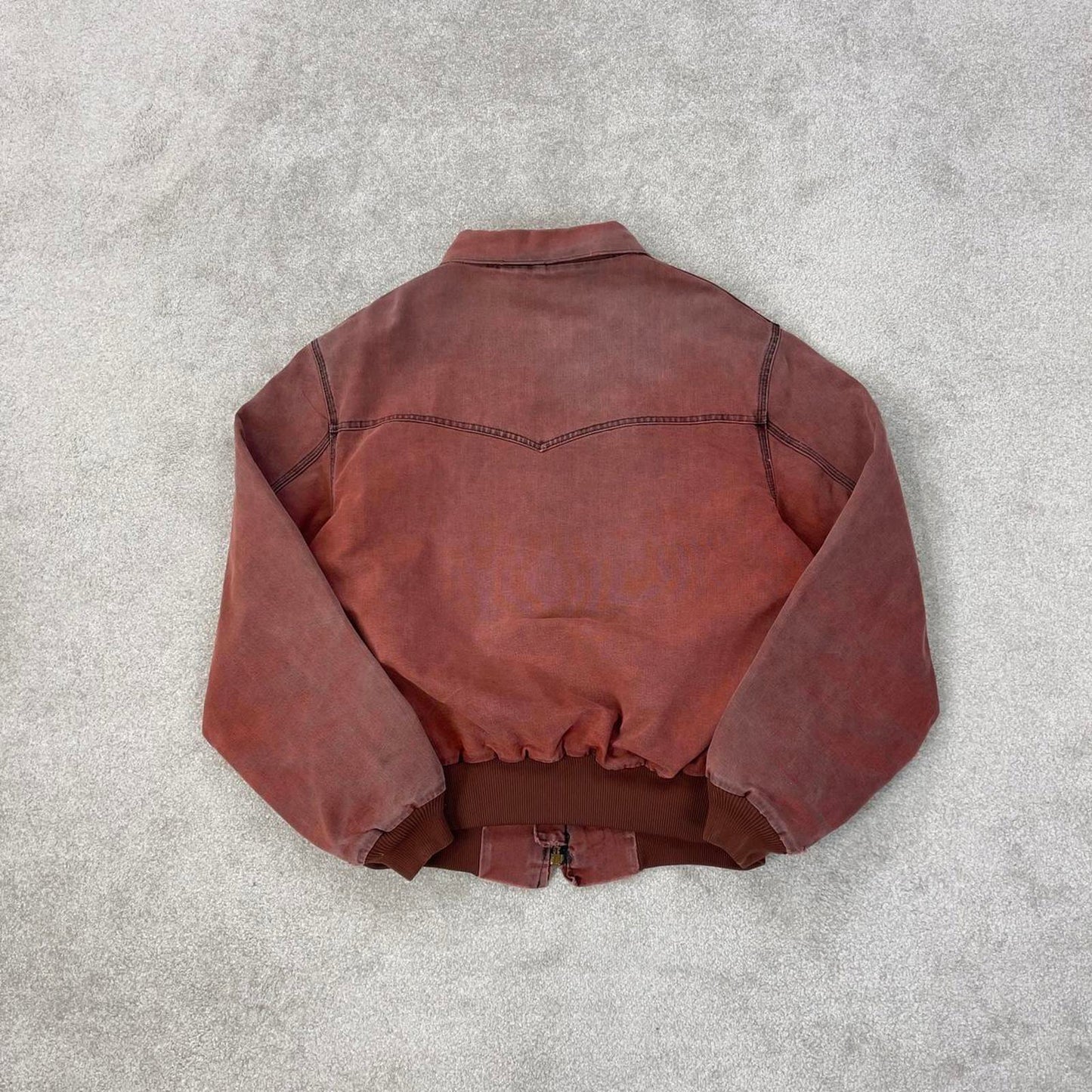 Vintage Faded Red Carhartt santa fe jacket XL canvas bomber authentic Detroit