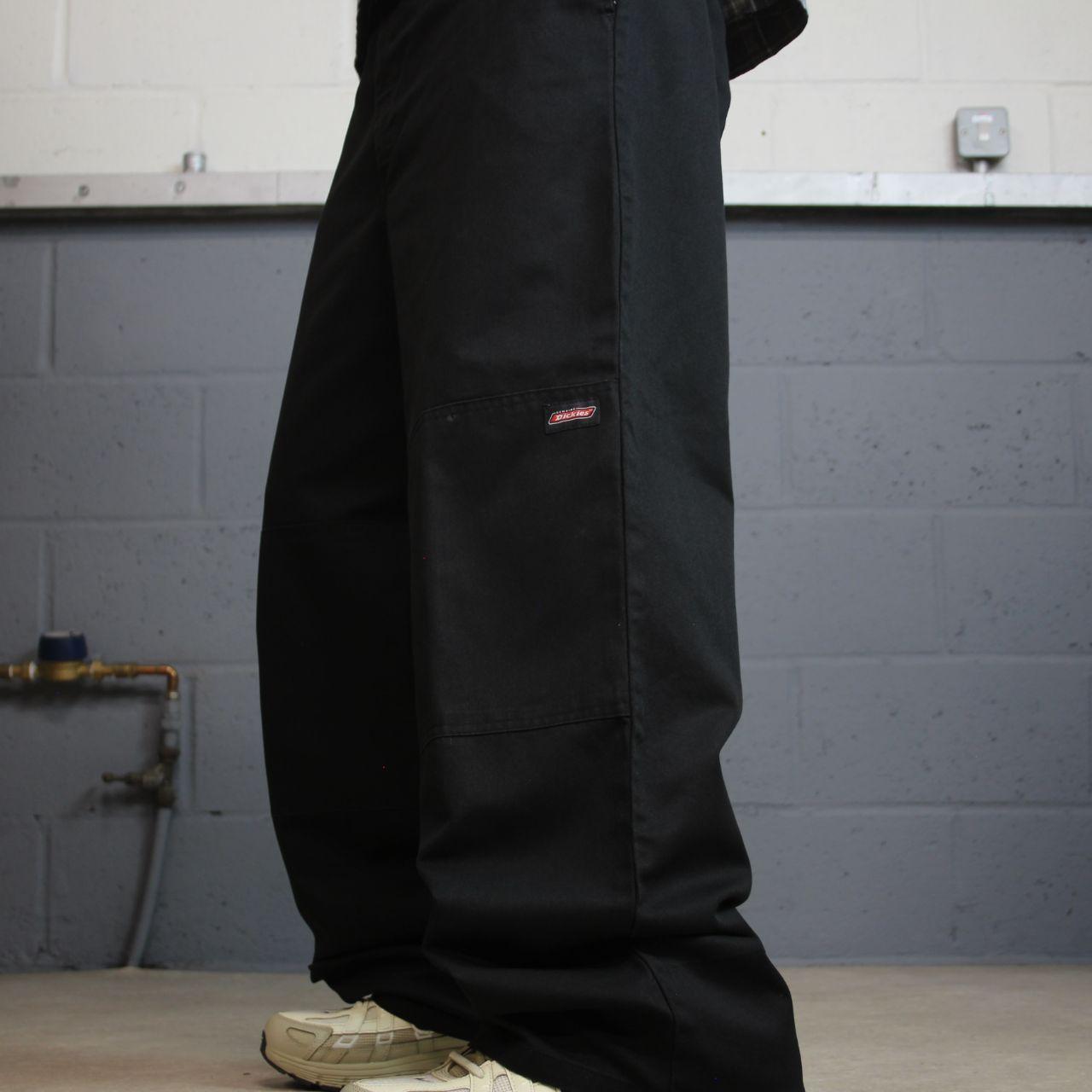 Dickies baggy double knee carpenter pants black W36L32 Loose leg twill chino skate work trousers