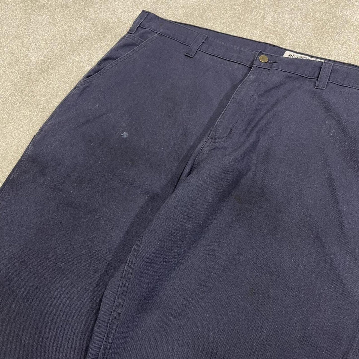 Carhartt baggy cargo pants wide leg navy Loose skate style carpenter work pants