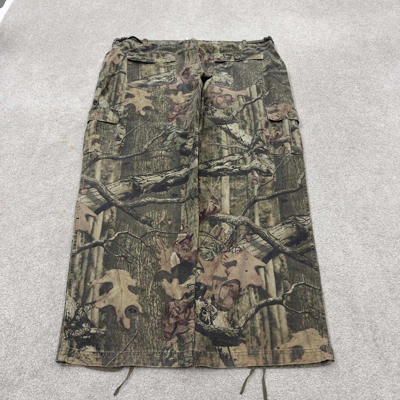 Wide leg baggy Russell outdoors camo cargo pants Y2K khaki outdoors hunting utility trousers