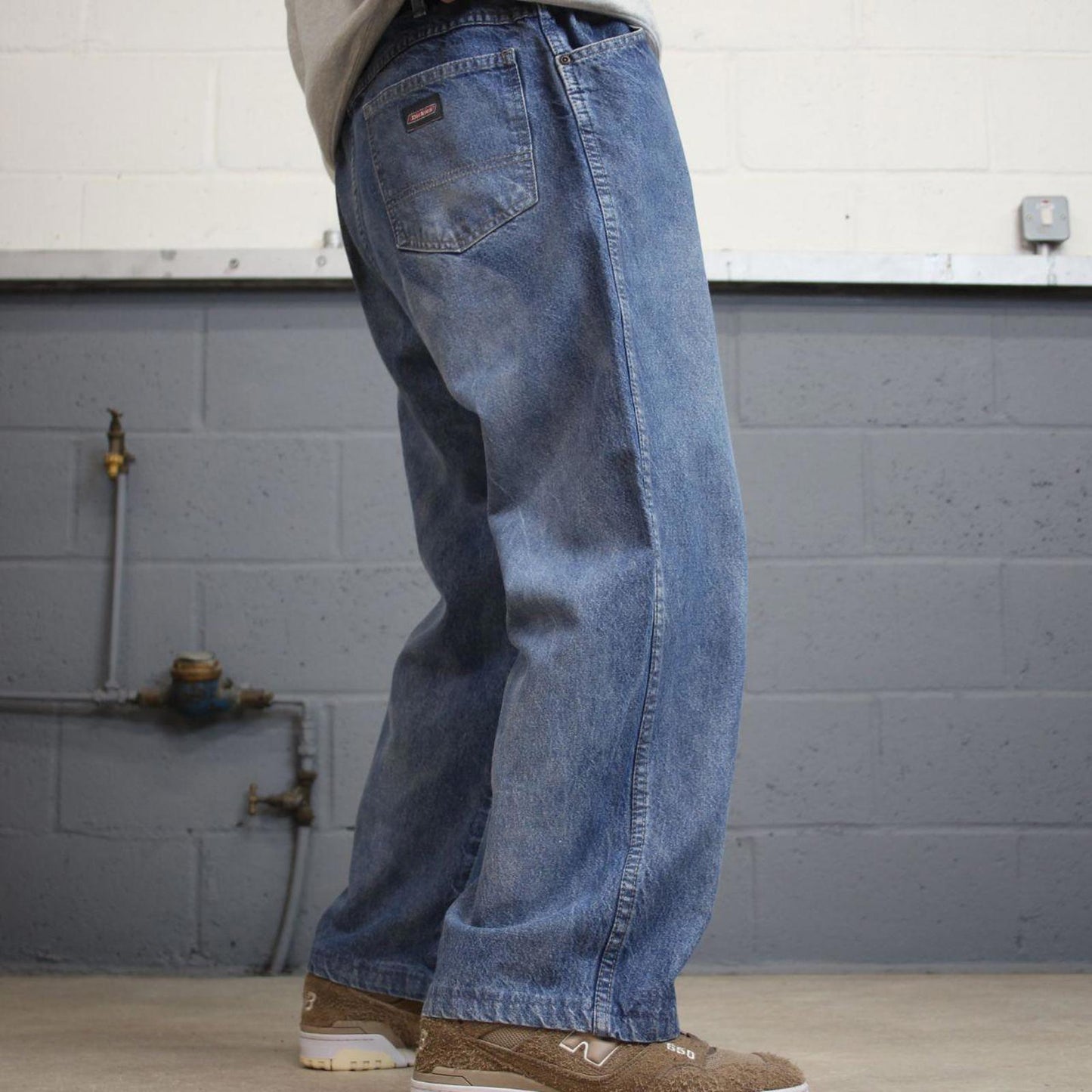 Vintage Dickies jeans loose y2k W38L27 blue denim 90s skater style 5 pocket pants