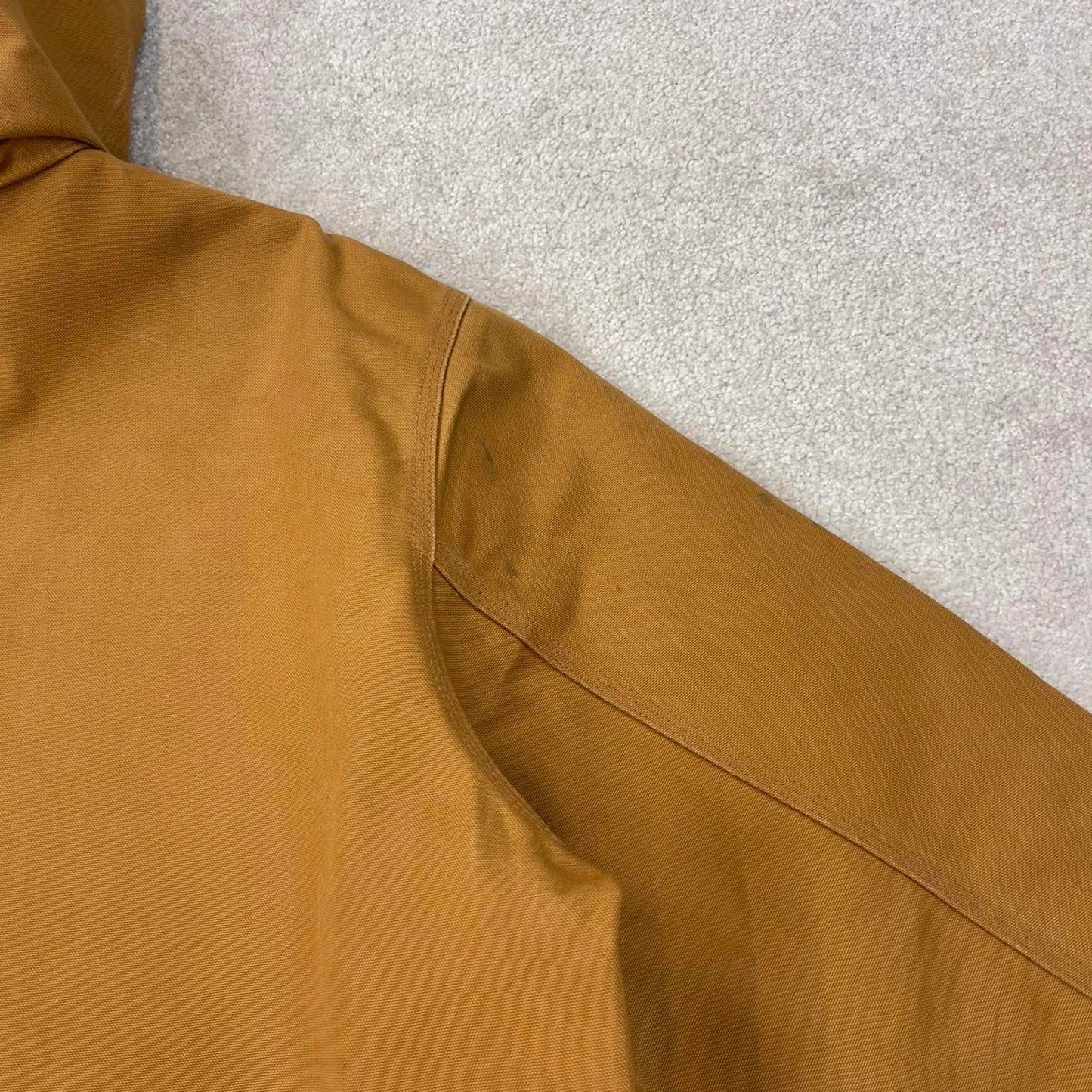 Vintage Carhartt hooded active jacket XL Hamilton Brown canvas bomber