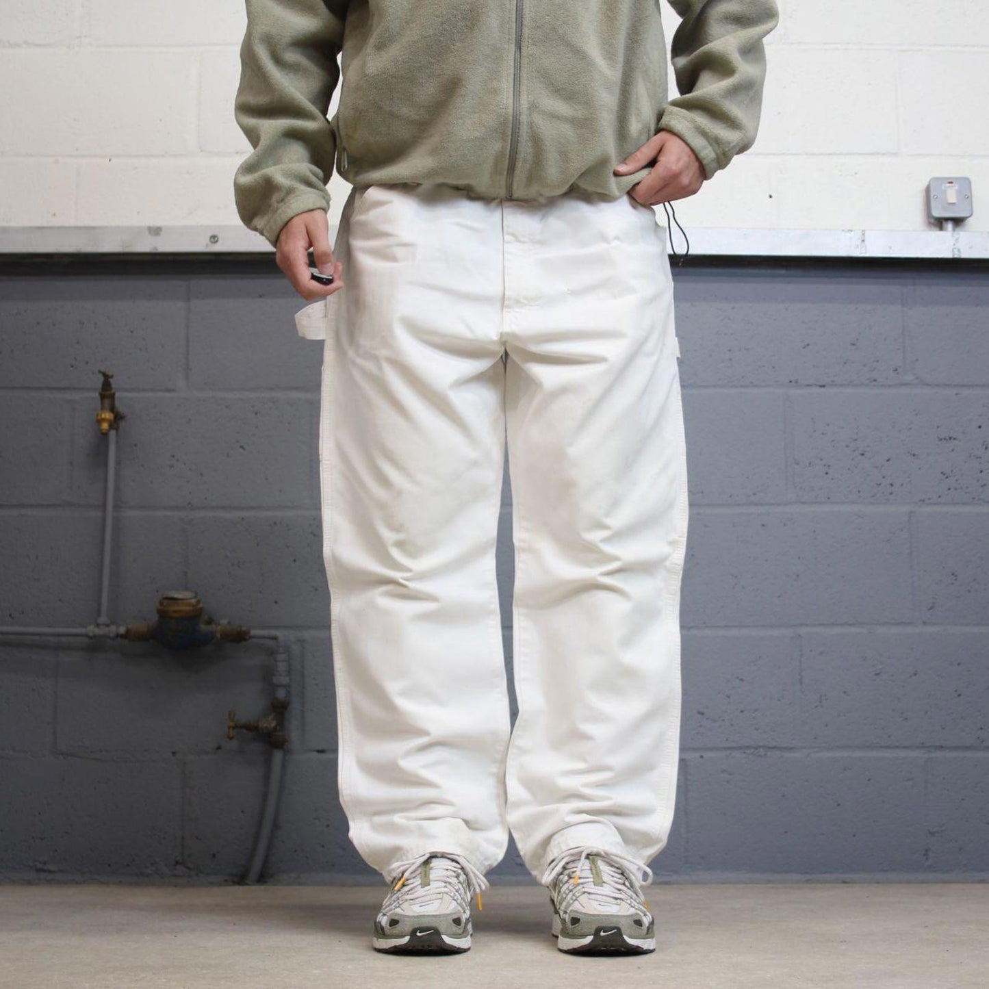 Dickies carpenter pants white painters cargos W40L30 90s skater style workwear cargo pants