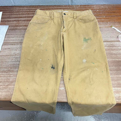 00s Carhartt carpenter trousers W34L30 tan relaxed fit skate style work pants workwear cargos