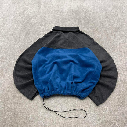 00s Columbia technical fleece XL men's grey blue full zip up y2k style autumn adjustable waist