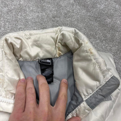 00s North Face puffer gilet S women's white y2k 550 down tech style autumn winter