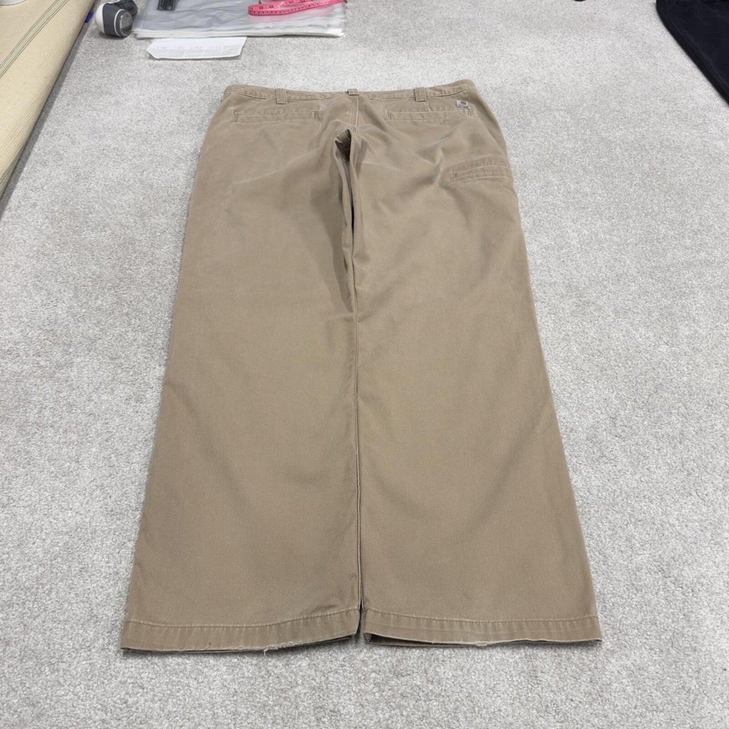 Carhartt carpenter pants relaxed fit tan Loose skate style cargo work pants