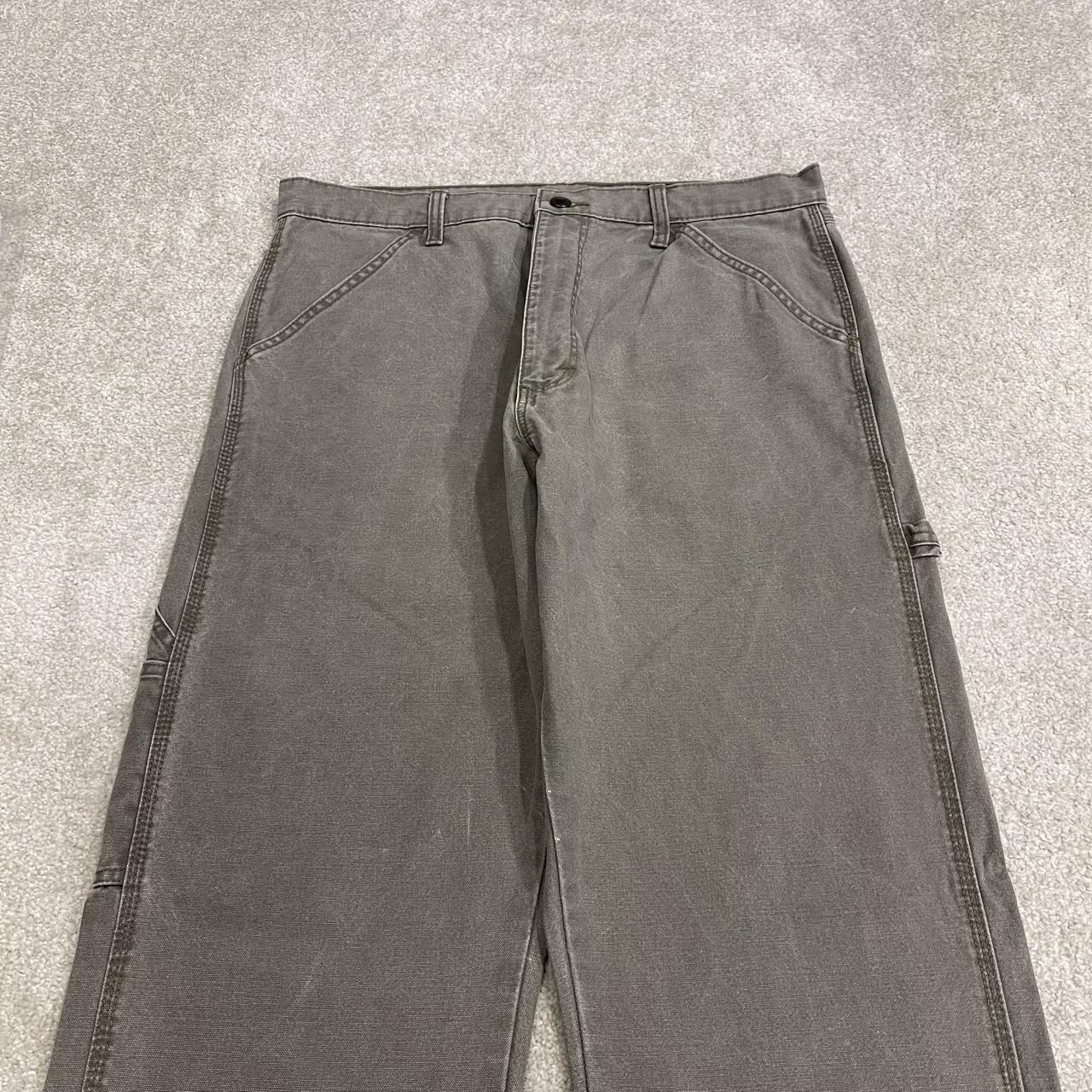 Rustler baggy carpenter jeans y2k loose fit grey 100% cotton canvas skater utility cargo pants