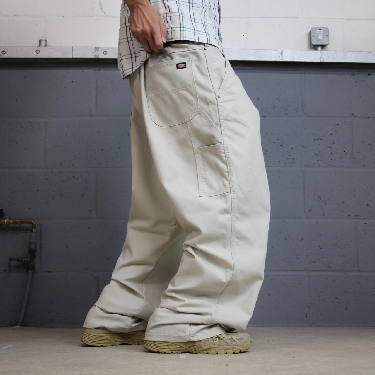 Baggy Dickies carpenter pants wide leg y2k beige Loose canvasy utility skate work trousers
