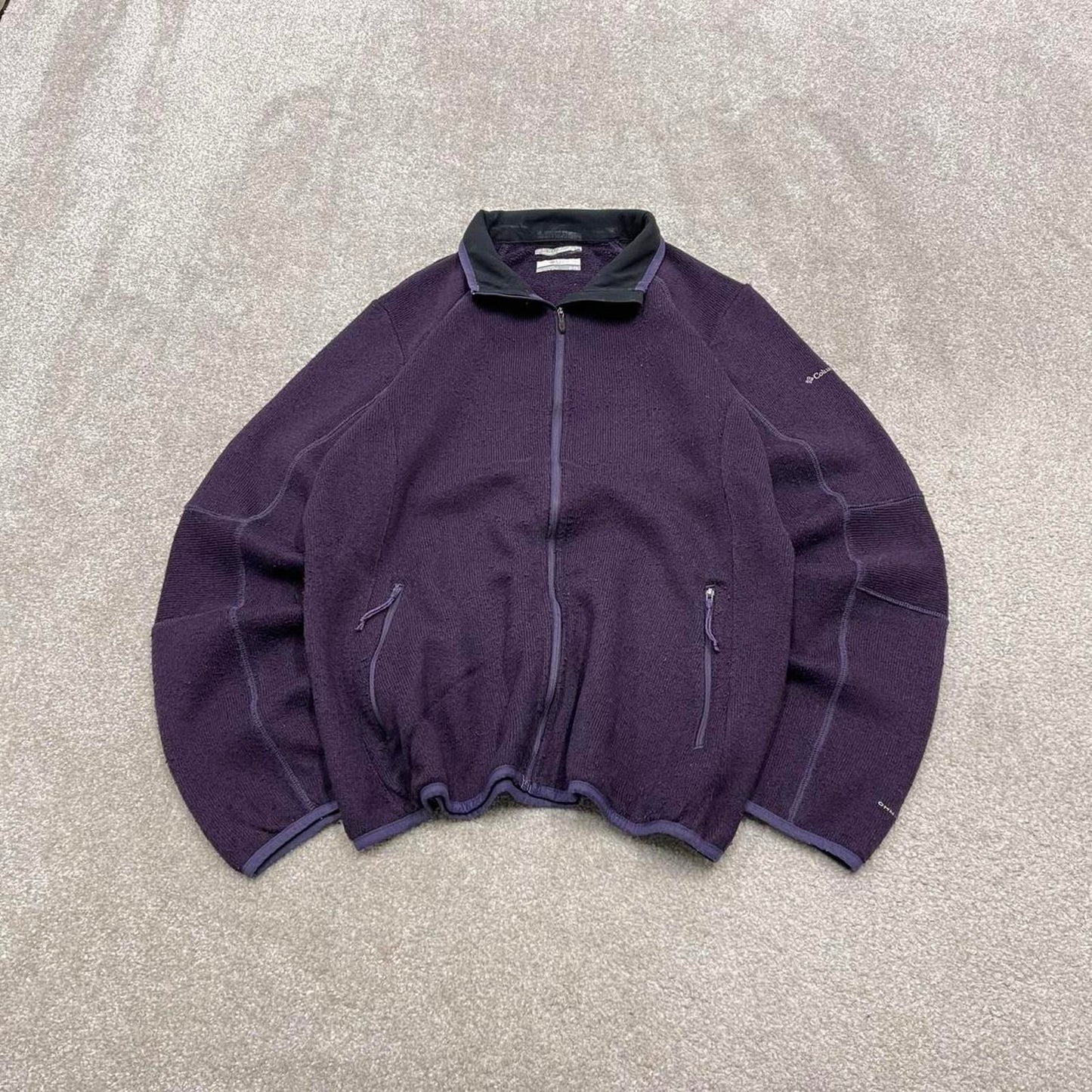 00s Columbia technical fleece XL women's purple full zip up y2k style autumn casual