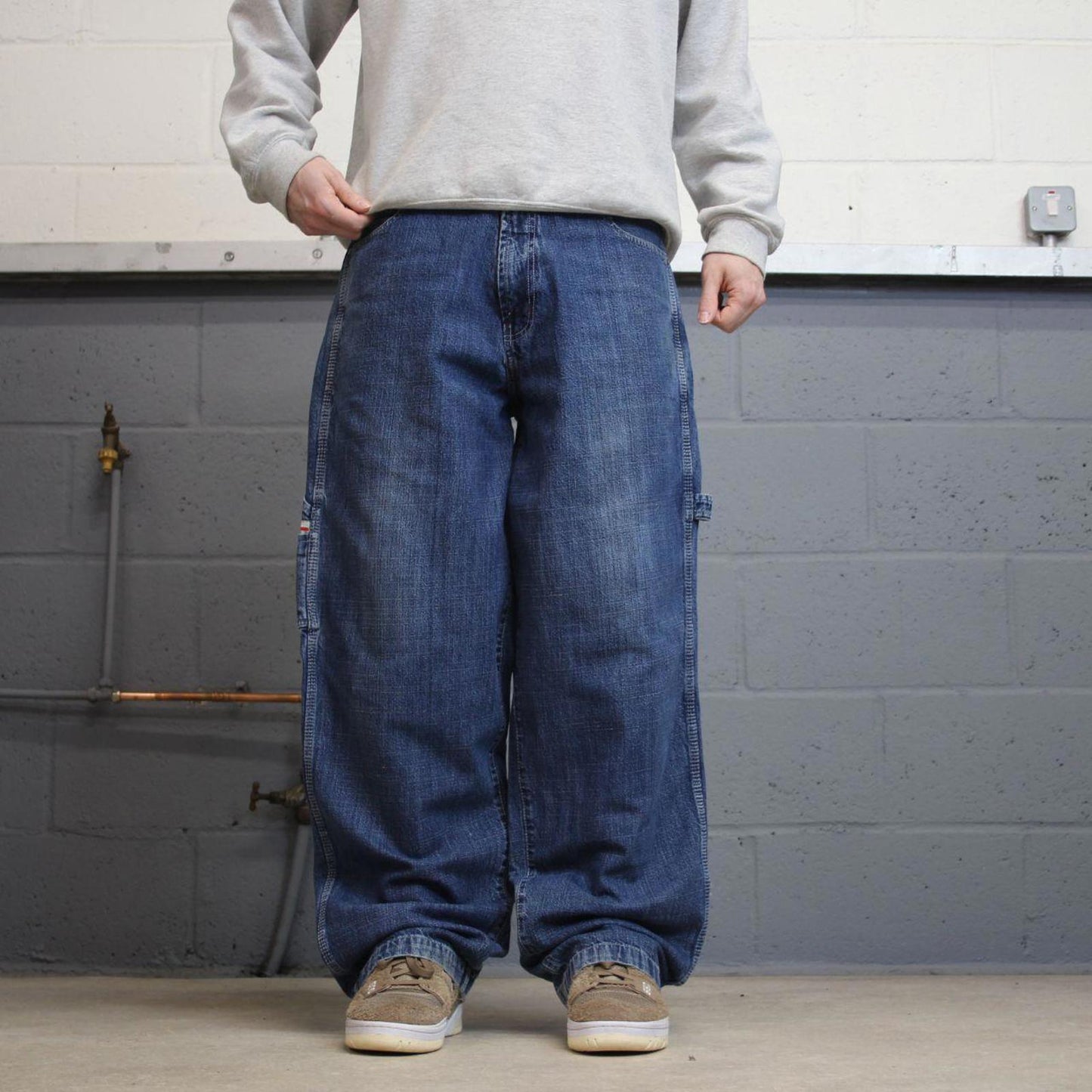 Vintage baggy Paco carpenter jeans 90s skater style W34L31 blue loose denim cargos