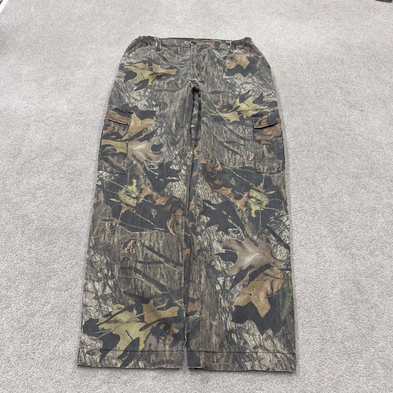Vintage camo cargo utility pants Y2K khaki mossy oak camouflage pattern hunting trousers