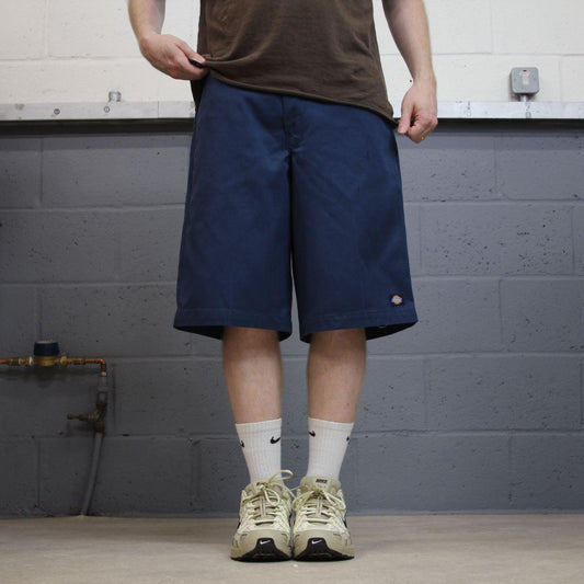 Dickies carpenter shorts long leg navy Twill chino skater style shorts loose long leg