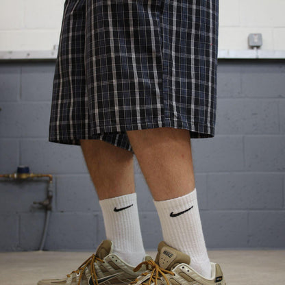Dickies checkered chino shorts carpenter navy black Chino skater / surf shorts loose fit festival