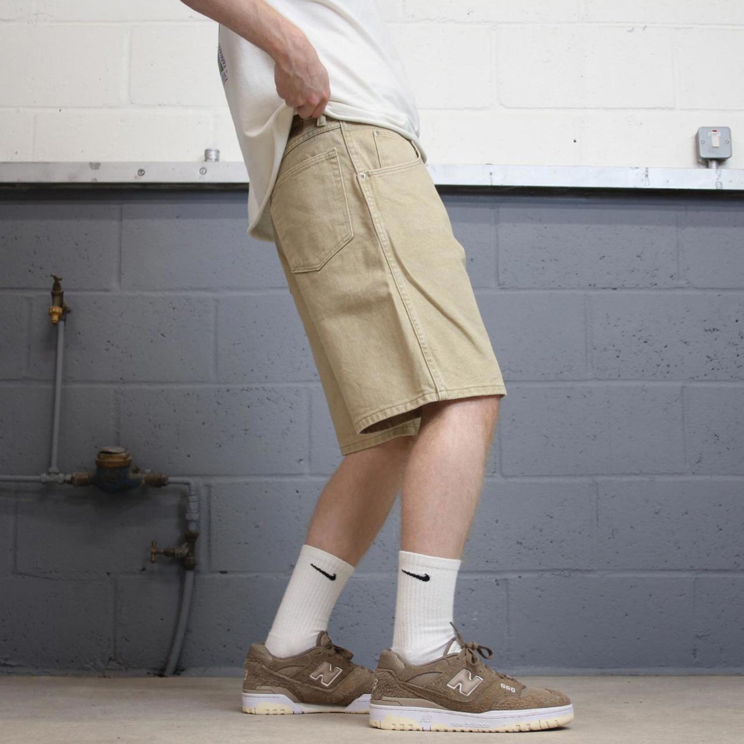 Vintage baggy stone Wrangler jorts W34