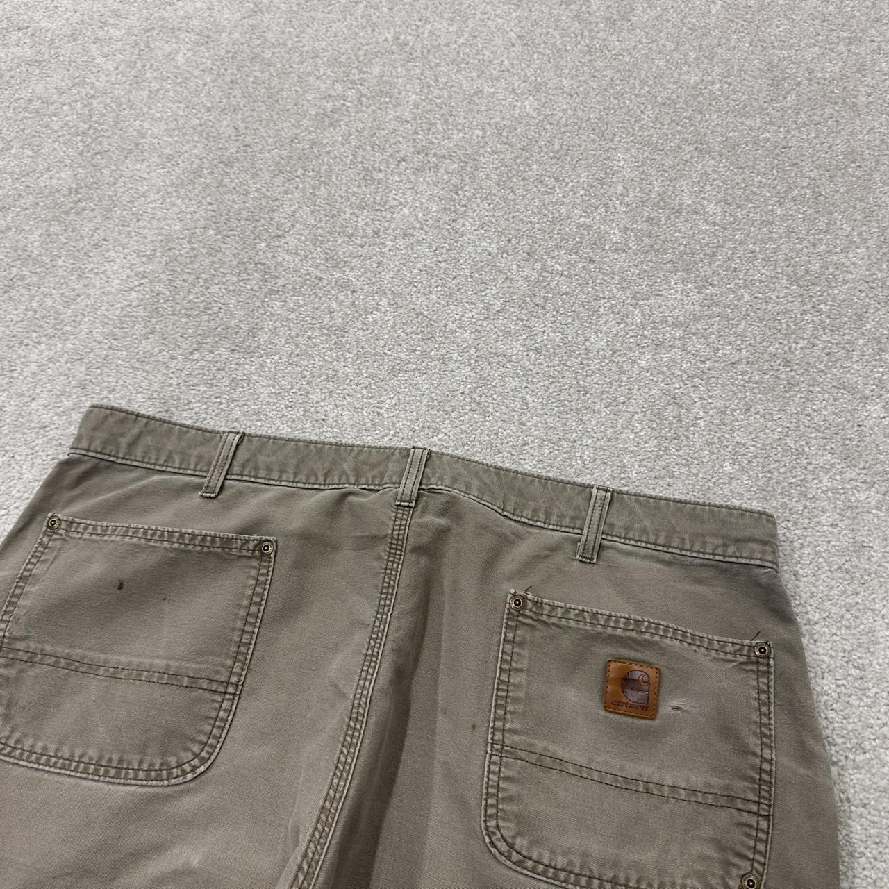 Baggy Carhartt double knee carpenter pants y2k khaki Loose leg skater style workwear pants