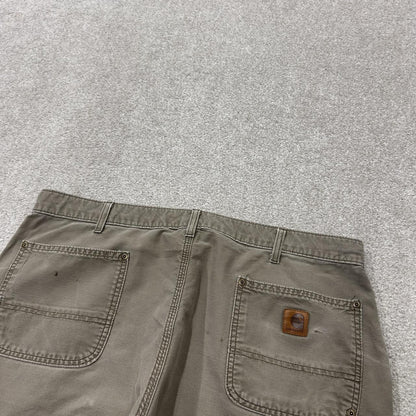 Baggy Carhartt double knee carpenter pants y2k khaki Loose leg skater style workwear pants