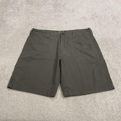 Baggy carpenter shorts utility cargo green Gravel Gear loose skater style summer shorts
