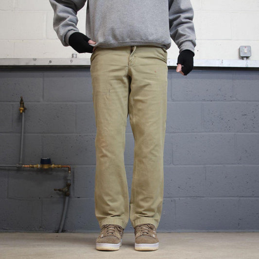 Carhartt carpenter jeans skate pants W32L32 beige canvas 90s skater style loose cargo pants