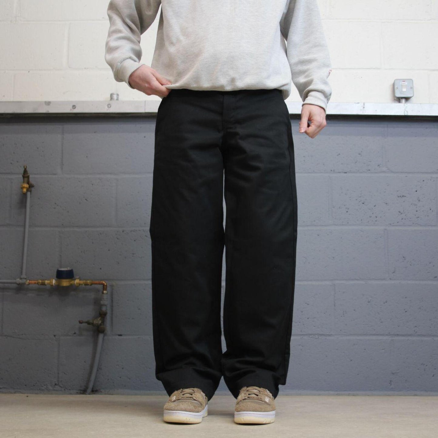 Y2K Dickies 774 skater work pants size 10 black skate trousers