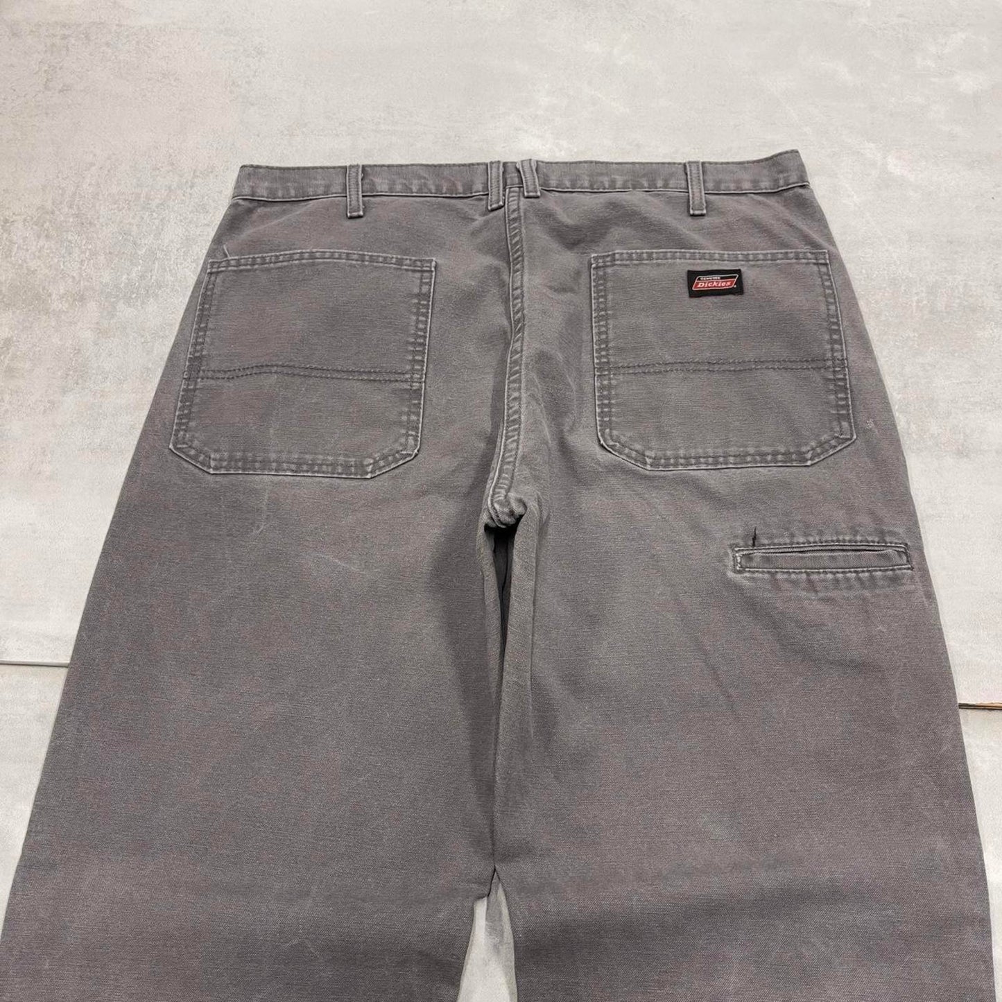 Baggy Dickies carpenter jeans W36L32 90s skate style grey canvasy cargos