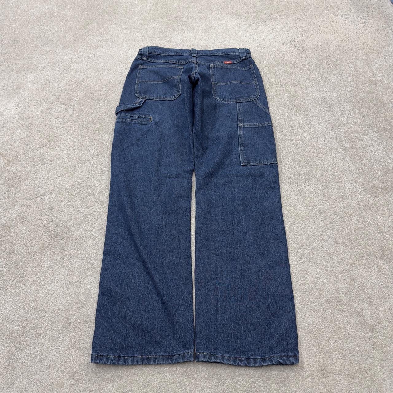 Wrangler carpenter jeans fleece lined y2k blue W30L32 straight leg skater utility workwear trousers
