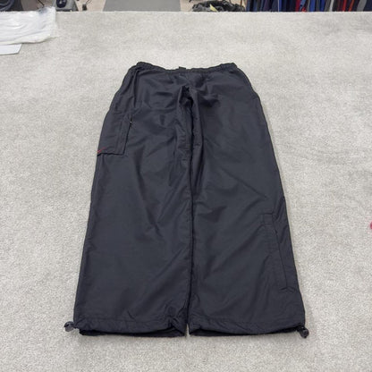 Vintage Nike baggy tracksuit bottoms black Wide leg embroidered swoosh logo track pants