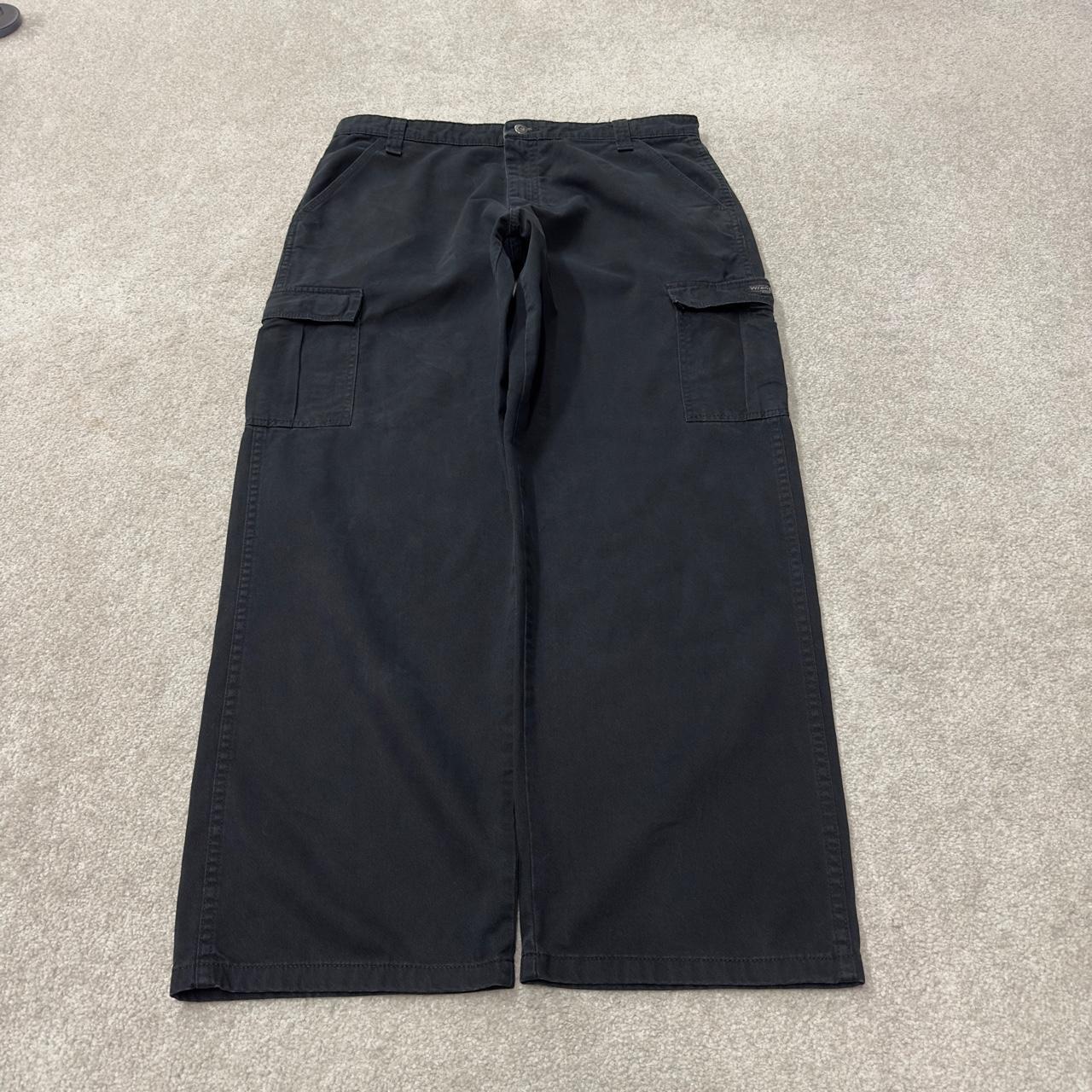Wrangler baggy cargo pants y2k W36L32 black Loose fit wide leg skater work pants