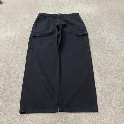 Wrangler baggy cargo pants y2k W36L32 black Loose fit wide leg skater work pants