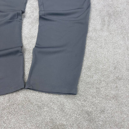 Nike Trackies Large Grey y2k 00s style loose leg Dri-Fit joggers print Swoosh logo