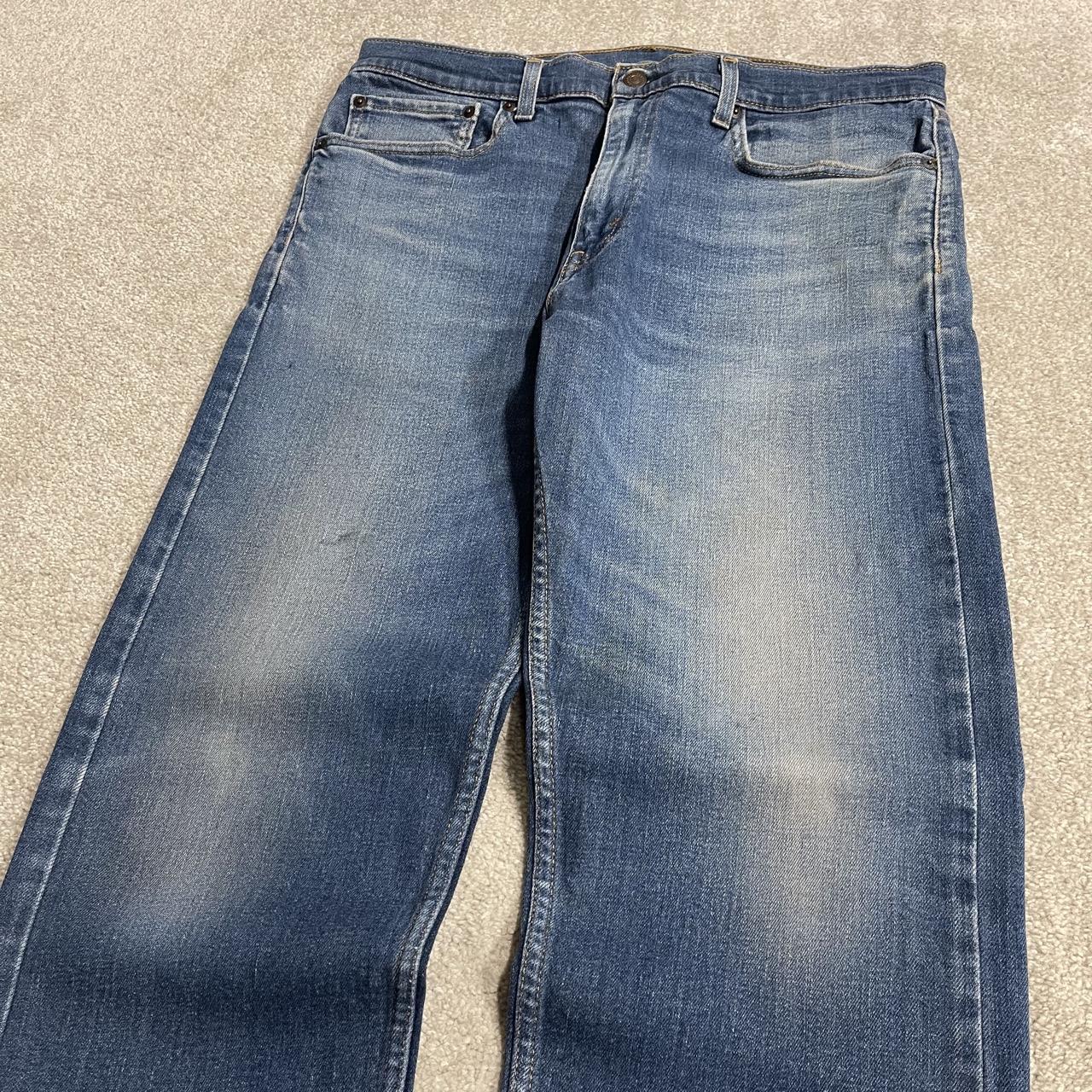 Y2K levi’s 505 jeans W36L30 straight leg washed blue Straight fit 5 pocket pants red tab logo