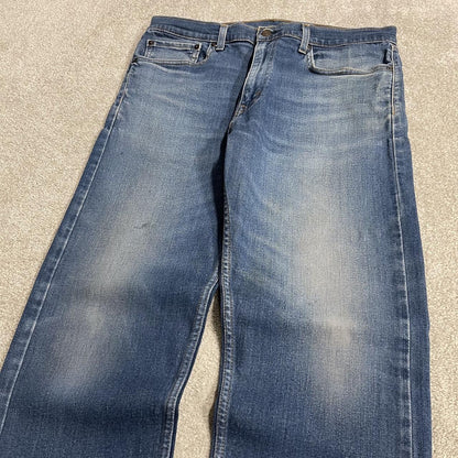 Y2K levi’s 505 jeans W36L30 straight leg washed blue Straight fit 5 pocket pants red tab logo