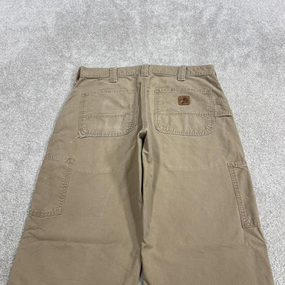 Carhartt baggy carpenter pants wide leg sand brown Canvas skater cargo work pants