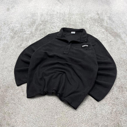 00s Columbia technical fleece L men's black snap t y2k style autumn pullover