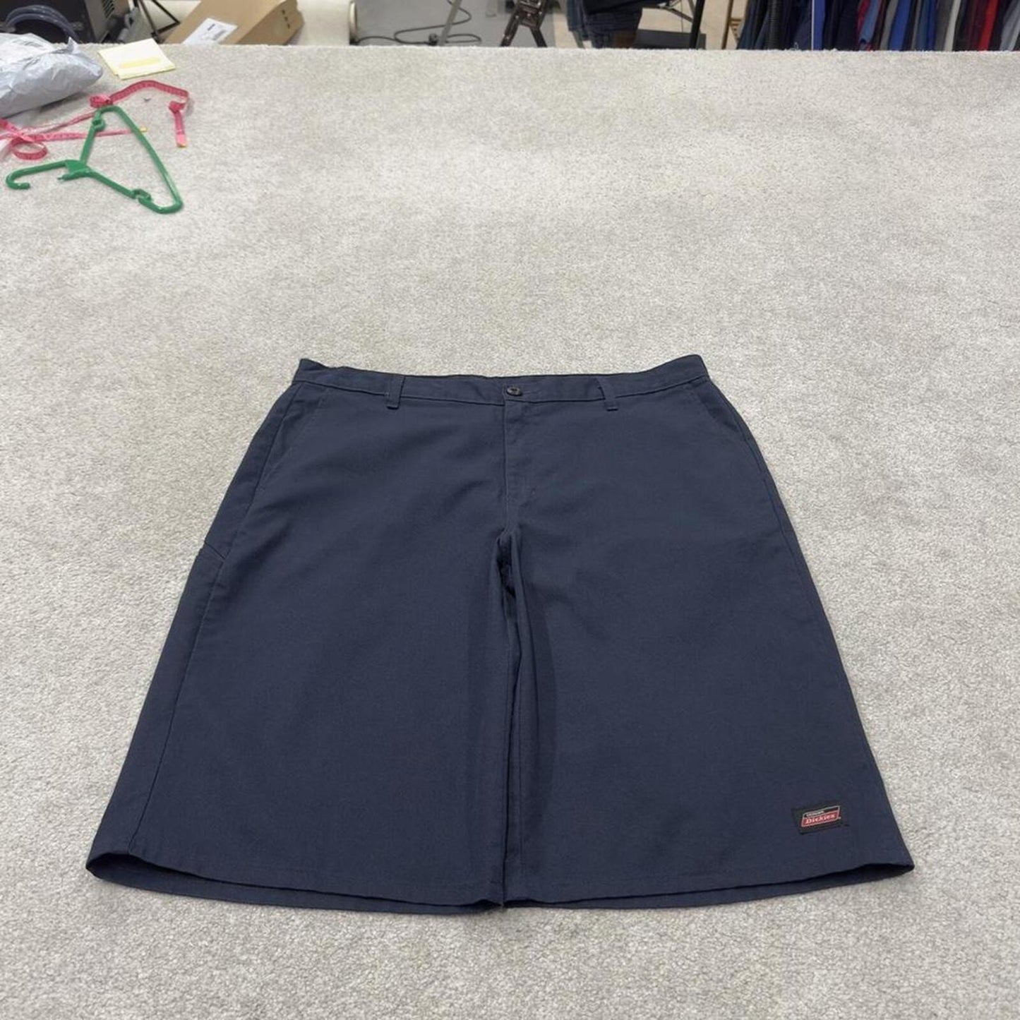 Dickies carpenter shorts long leg navy Twill chino skater style shorts loose long leg
