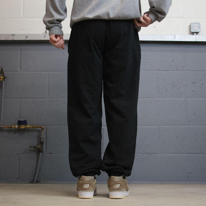 Baggy Champion sweat pants cuffed joggers black loose floaty lightweight tracksuit bottoms