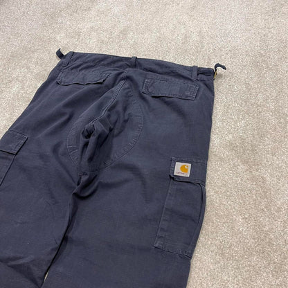 Carhartt WIP Aviation cargo pants W30L30 Mens navy relaxed 00s y2k style cargos trousers
