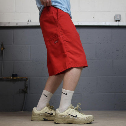Dickies carpenter chino shorts red Chino style skater shorts loose leg festival