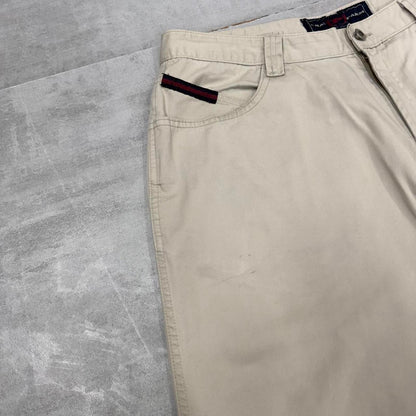 Baggy Phat Farm shorts W34 loose long 90s skater rollup tape detail shorts