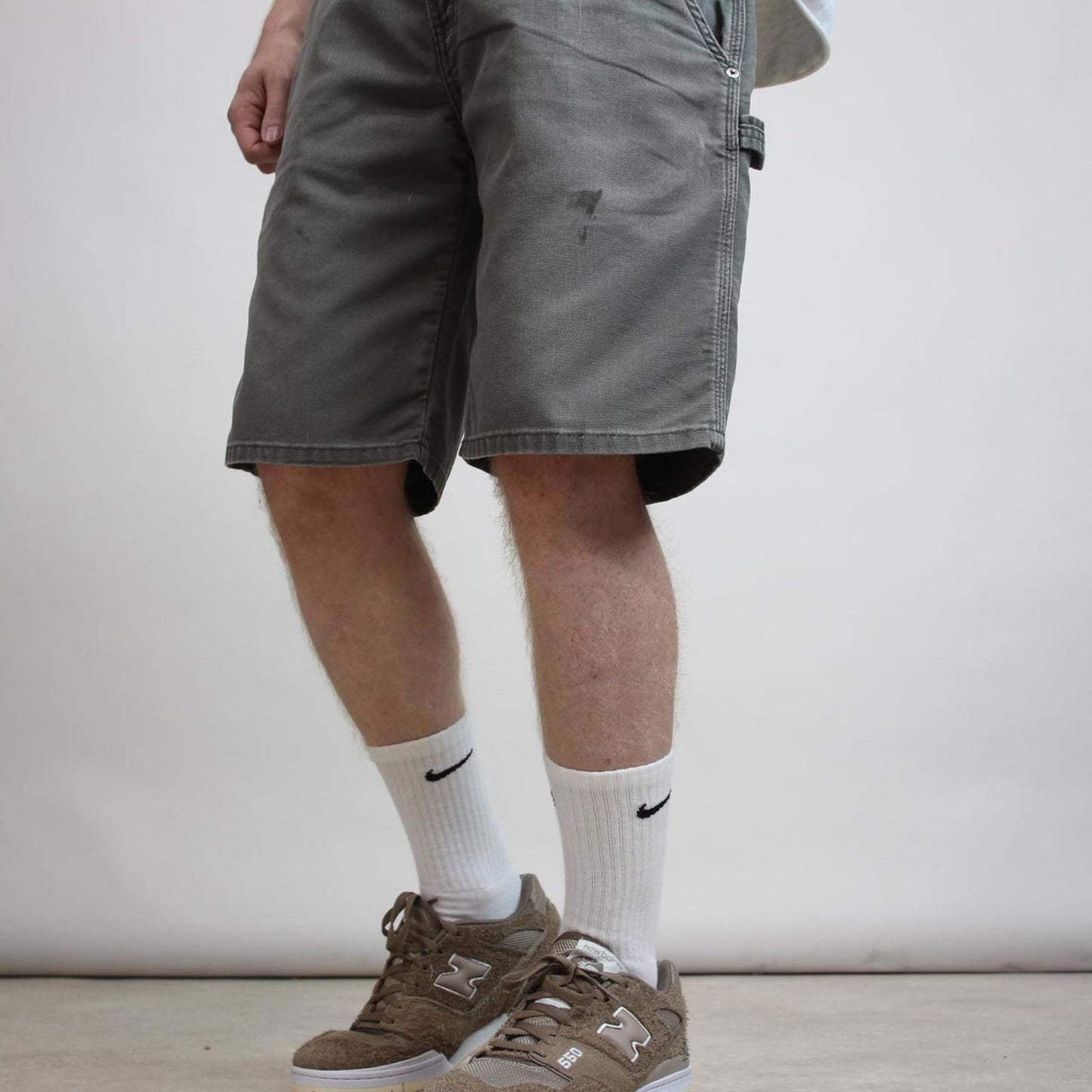 Mens Loose Dickies Carpenter Jorts W34 Green canvas denim cargo summer skate shorts