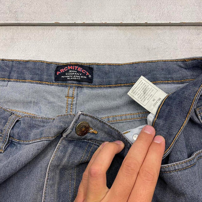 Mens blue Architect jean shorts W36
