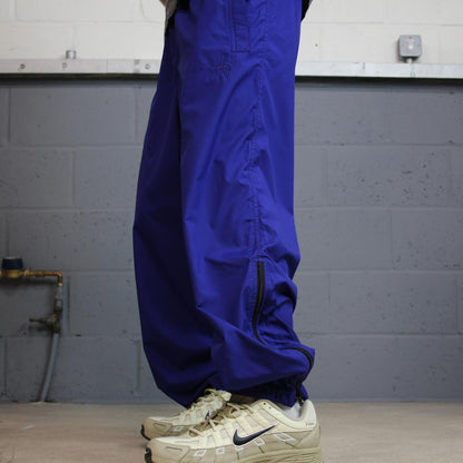 The north face y2k tracksuit bottoms blue Loose leg embroidered logo 2000s style track pants