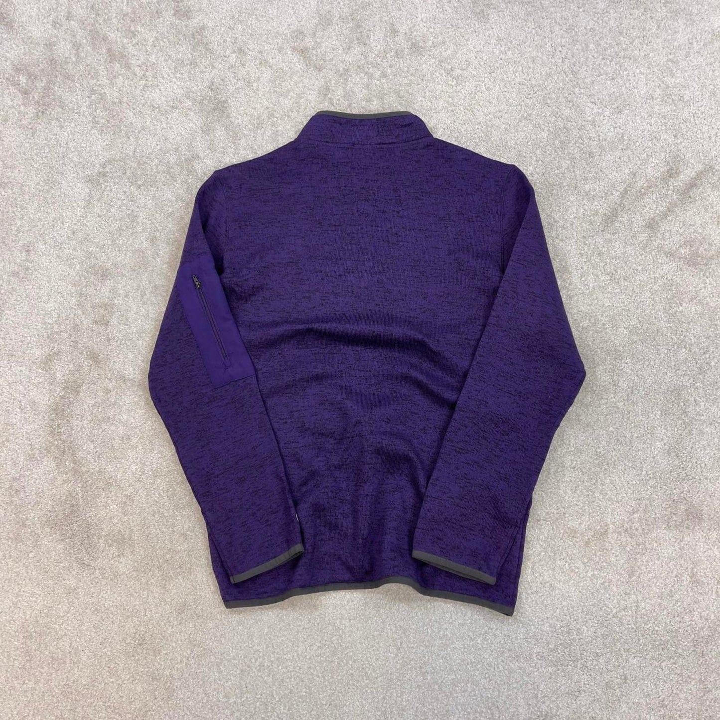 Purple Champion technical fleece Large 1/4 zip up pull over y2k autumn knit style Carroll
