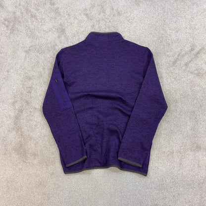 Purple Champion technical fleece Large 1/4 zip up pull over y2k autumn knit style Carroll
