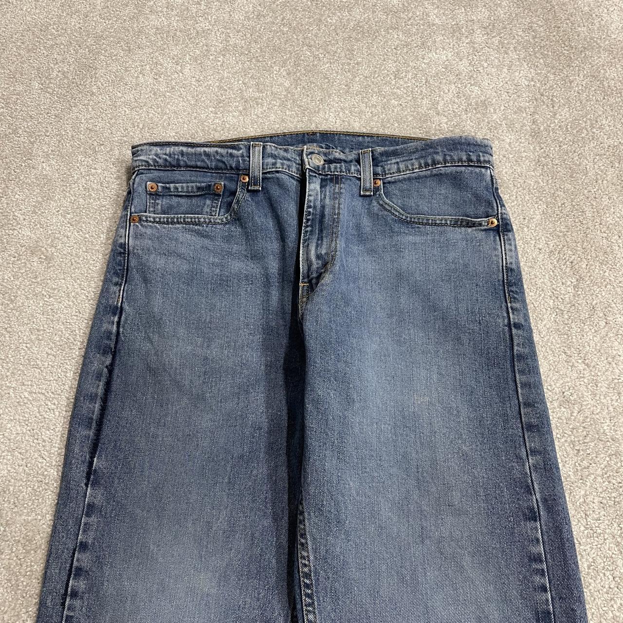 Y2K Levi’s 505 jeans straight leg washed blue Straight fit 5 pocket pants red tab logo