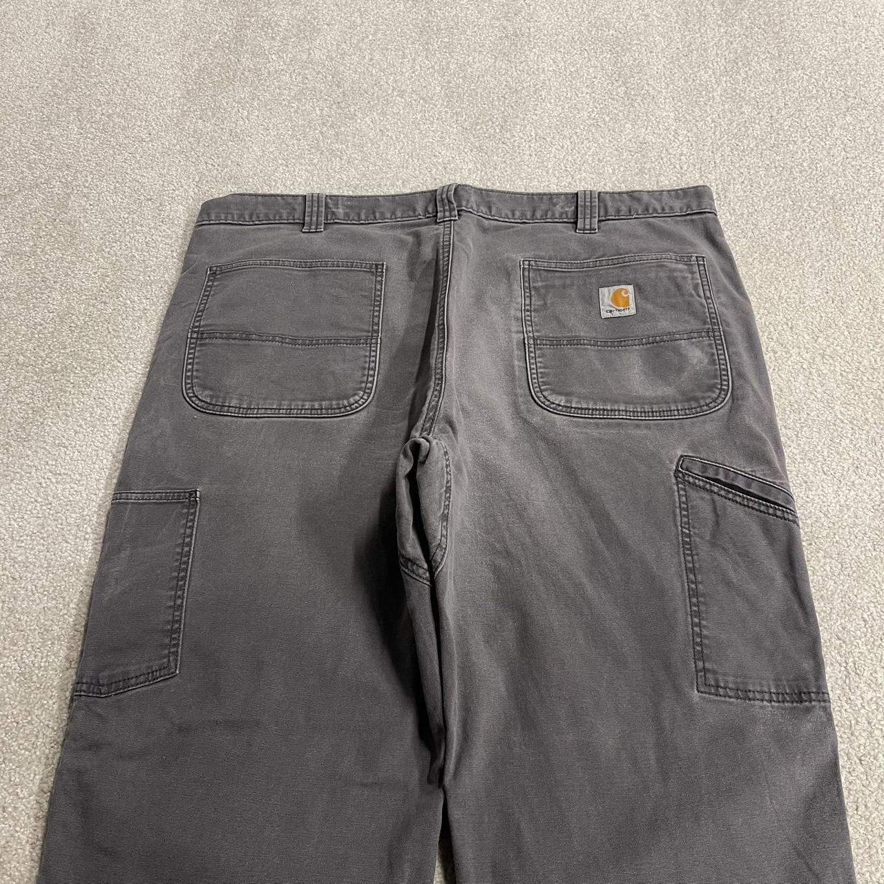 Carhartt double knee cargo jeans grey W42L32 Relaxed fit canvas carpenters, workwear skate pants