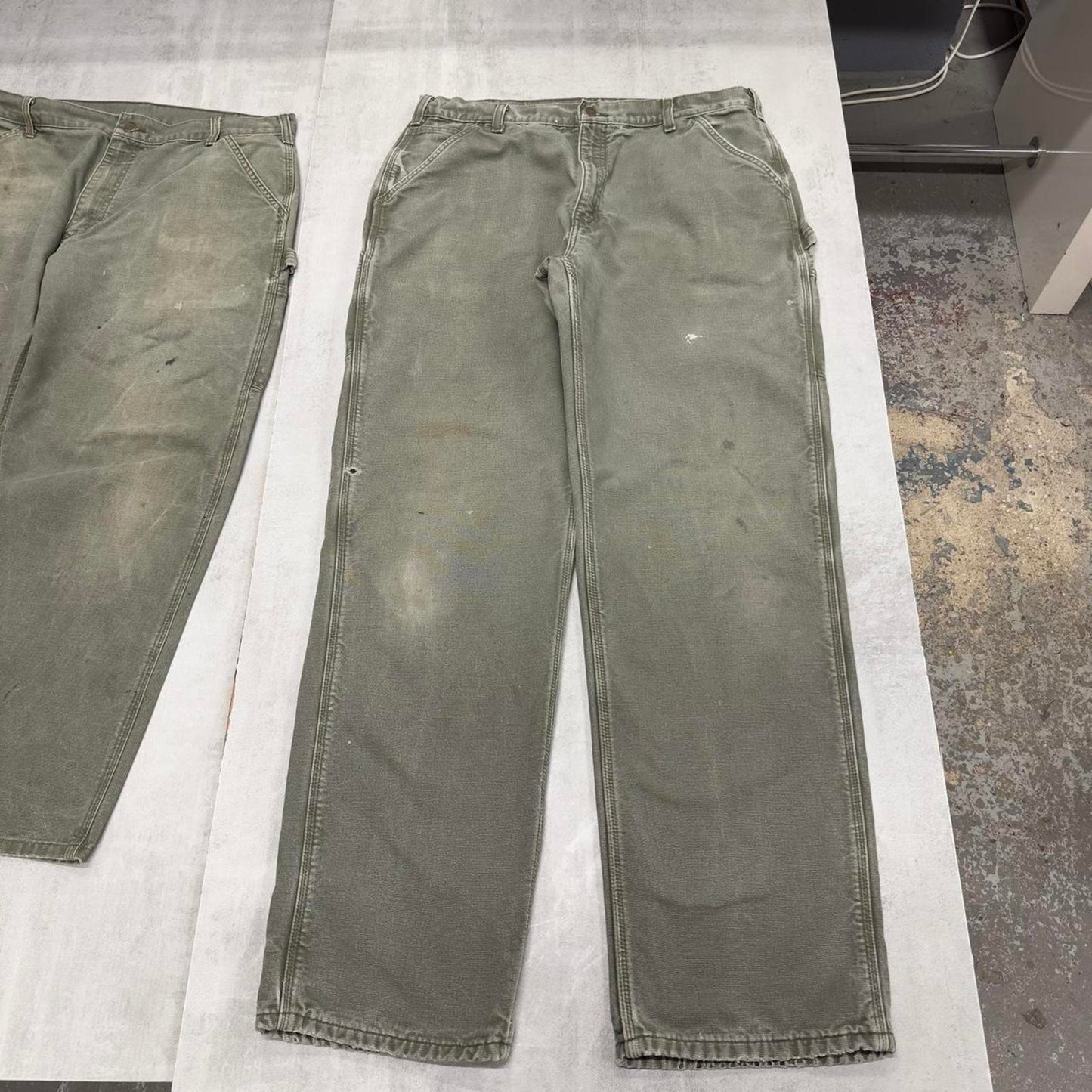 Baggy Carhartt carpenter jeans W36 L35 wide leg flannel lined 90s style skater cargos
