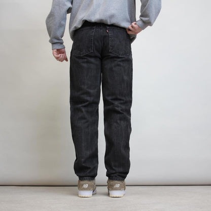 Black Levi's 550 jeans UK 9 (W29) denim relaxed fit tapered leg jeans