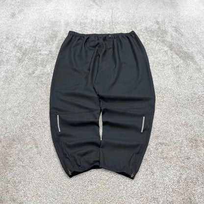 Vintage y2k Nike tracksuit bottoms black Floaty swoosh logo running track pants