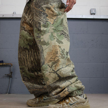 Baggy camo realtree jogger trousers hunting style Y2K khaki camouflage pattern outdoors trousers